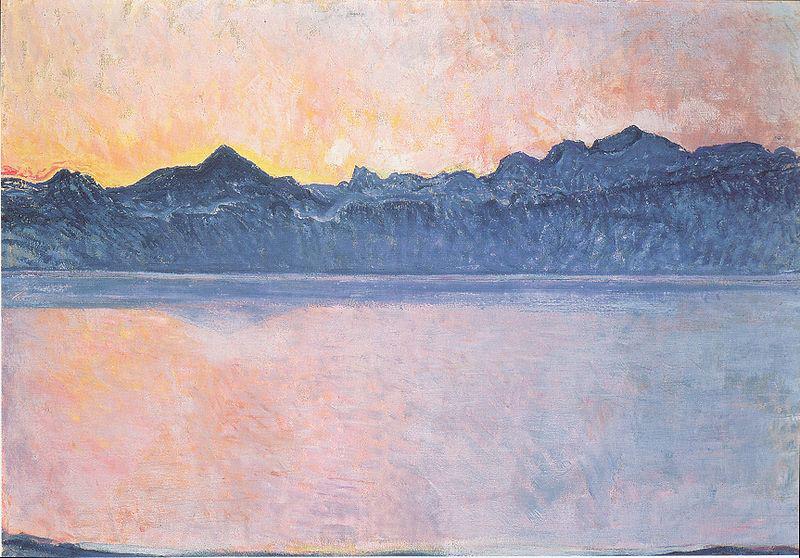 Ferdinand Hodler Genfersee mit Mont-Blanc im Morgenlicht Norge oil painting art